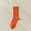 Female Autumn and Winter Solid Color Relief Retro National Style Cotton Deodorant Long Socks