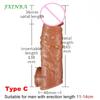 16.5/18cm Realistic Penis Extender Cock Sleeve Penis Enlarger Enlargement Reusable Delay Condoms For Men Dildo Sex Toys