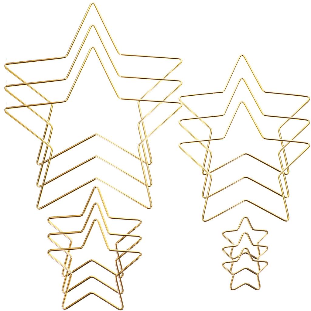 12 Stück Girlande Pentagramm Eisenkreis Metallreifen für Basteln DIY Kranzringe Zubehör Traumfängerförmig