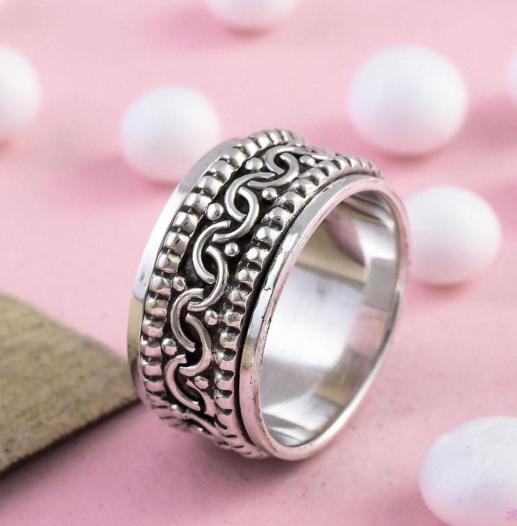 Silver Spinner Ring, 925 Sterling Silver Spinner Ring, Handmade Most Popular Spinner Ring, Handmade Spinner Ring, New Year Gift ,