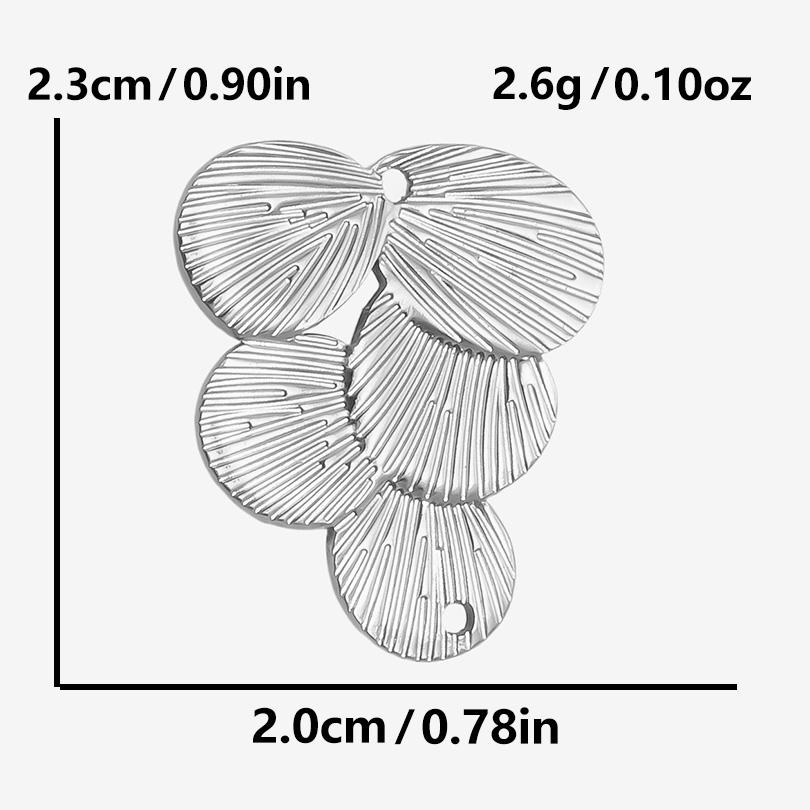 5pcs Plant Charm Ear Of Wheat Tree Leaf Stainless Steel Pendants For Jewelry Making Supplies Ginkgo Leaf DIY Earrings Bracelets