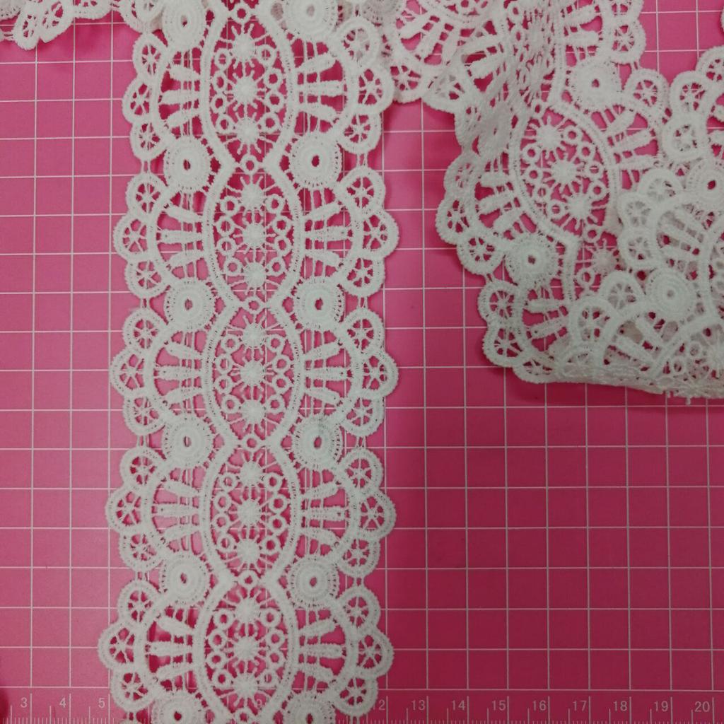 Junhui Lace Water-Soluble Milk Silk Embroidery Lace Clothing Curtain Embroidery Accessories Edging Pattern Woven Wide Lace