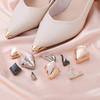 Damenschuhe Spitzenschutz Flache Schuhspitzen Kappe Zubehör High Heel Metall Zehenkappe Abnutzungsabdeckung Anti-Kicking Leder