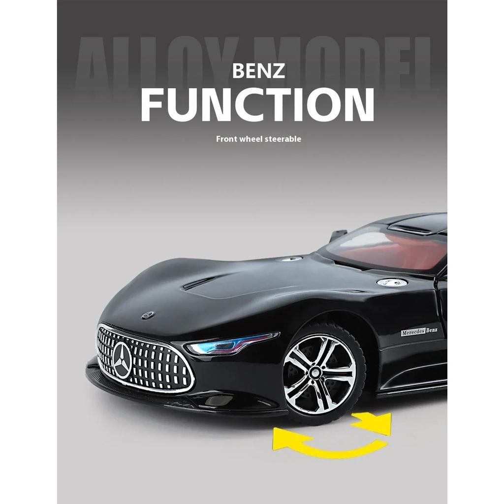 1/24 Mercedes Benz AMG Vision GT New Concept Sport Car Alloy Metal Diecast Car Model Sound & Light Collect Hobby Decoration Gift