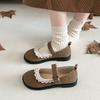 2025 summer new French retro Mary Jane single shoes women's fashion round head student with skirt Japanese shoes women