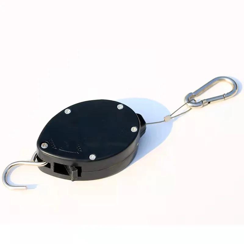 1PCS Retractable Plant Pulley Adjustable Heavy Duty Hanging Flower Basket Hanger Hooks for Garden Baskets Pots and Birds Feeder