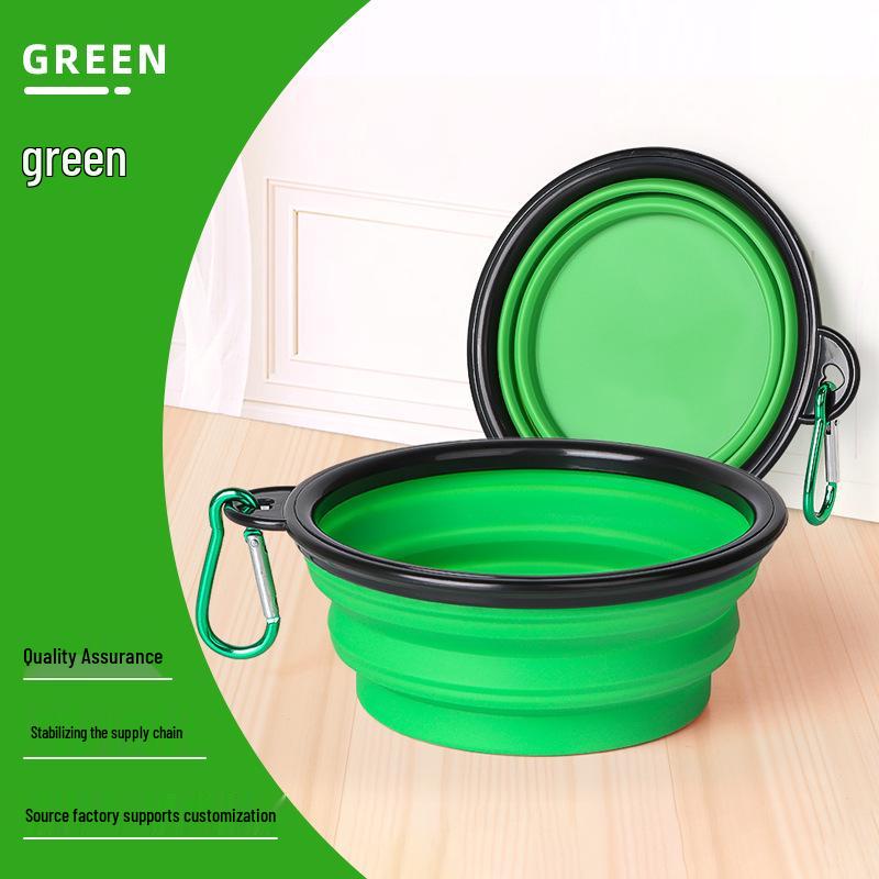 Portable TPE Folding Pet Bowl - Travel-Friendly Collapsible Water Dish for Dogs