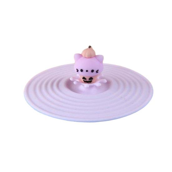 Attractive Food-grade Dustproof Colorful Cartoon Cute Silicone Cup Cover Home Supplies Drink Cup Lid