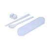 Portable Spoon Chopsticks Set PP Reusable Tableware Kit with Storage Box for Home School Dining