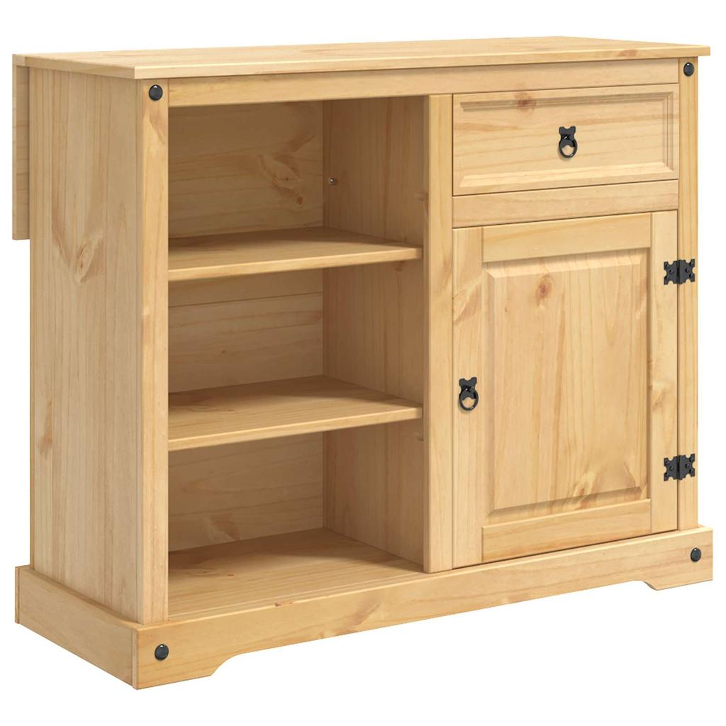 Kitchen Island Set with Drawers 3 pcs Honey Wax Solid Pine