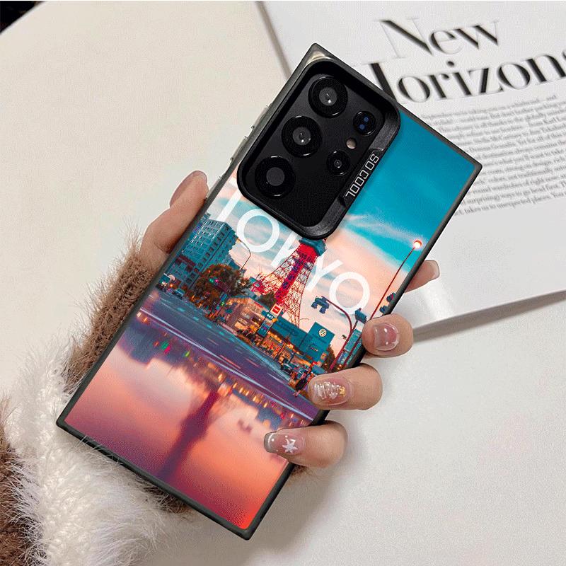 Osaka Tokyo Japan Scenery Soft Phone Case for Samsung Galaxy S24 S25 FE S26 Edge S23 Ultra S22 Plus S21 + Shockproof Cover Back