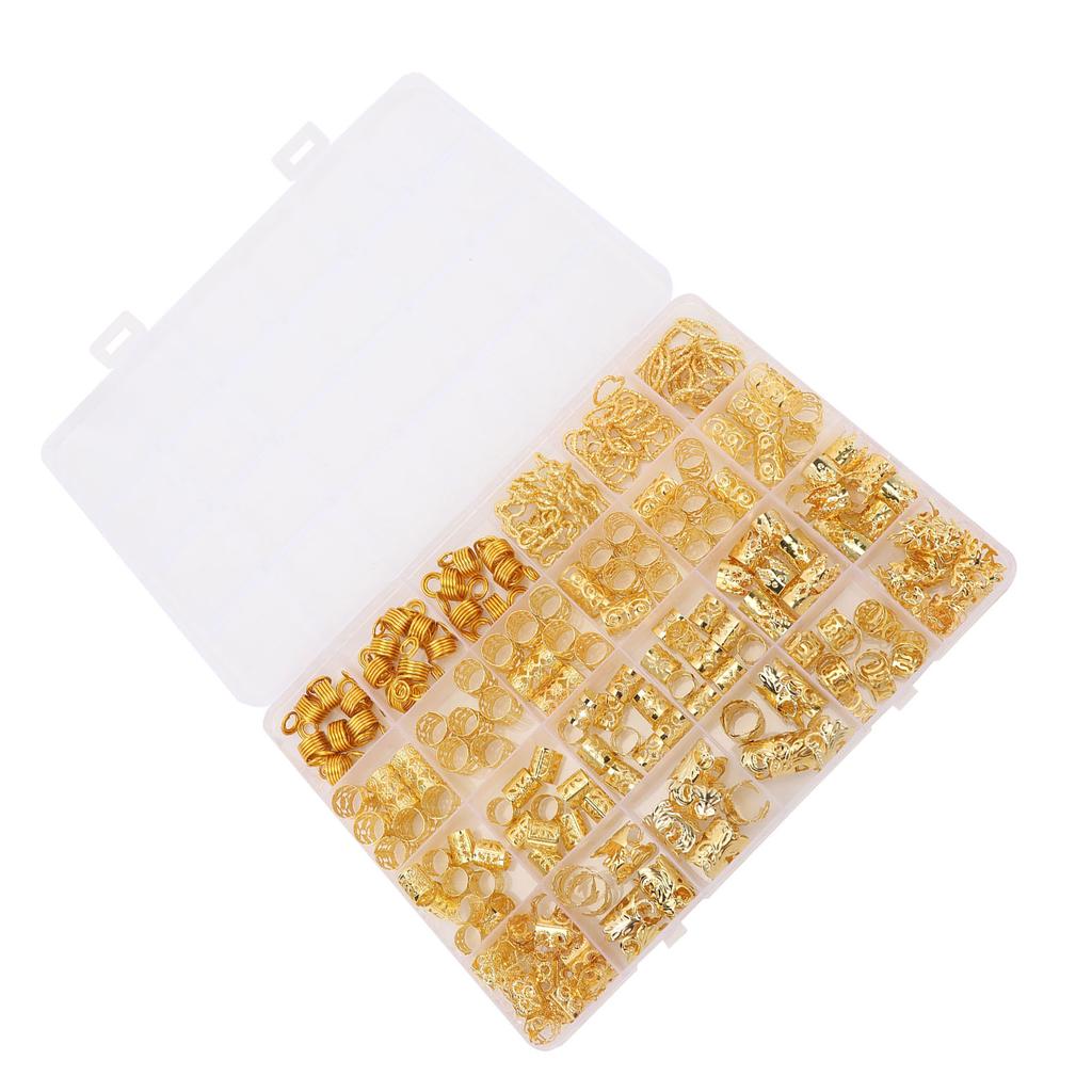 260 piezas Anillos para Rastas de Cabello Clips para Trenzas de Cabello Aleación Set de Accesorios para Cabello Trenzado para Bodas