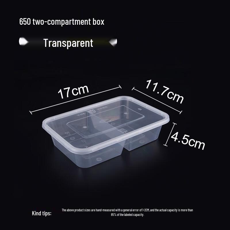 Rectangular Plastic Disposable Takeout Food Containers