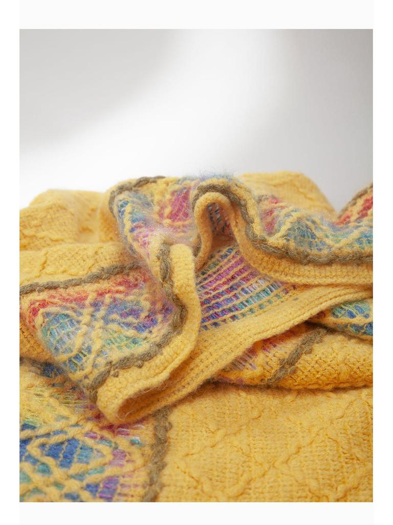 Kawanishi Yunnan Ethnic Yellow Shawl Cape Women's Outerwear