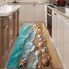 VIKAMA Beach Shell Starfish Carpet, Living Room Carpet, Bedroom Sofa Decoration Home, Kitchen Long Anti-Slip Carpet