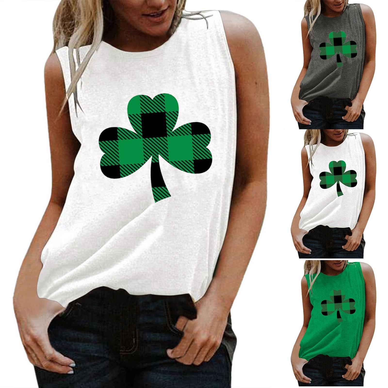 

Женская ул.. Футболка без рукавов с принтом «День Святого Патрика»