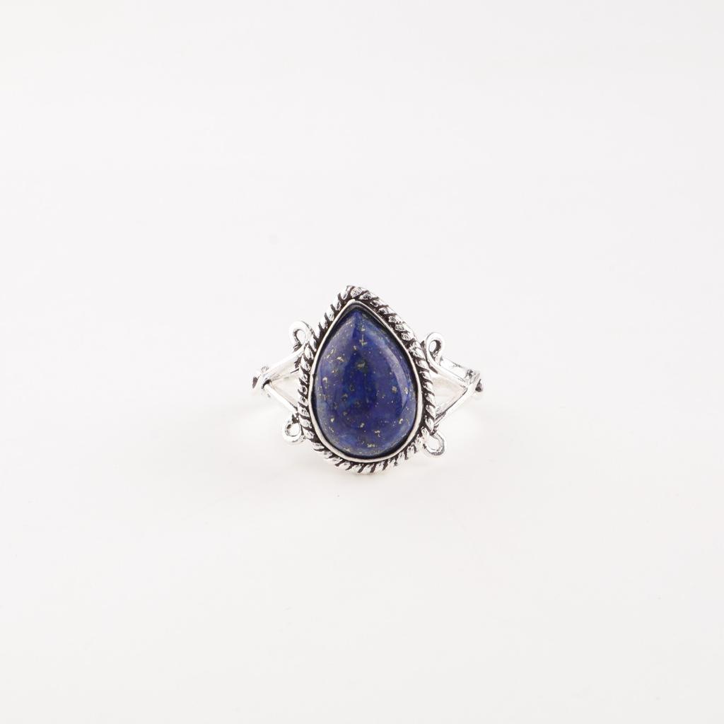 Natural Lapis Lazuli Gemstone 925 Sterling Silver Jewelry Handmade Ring For Her RR-57-22