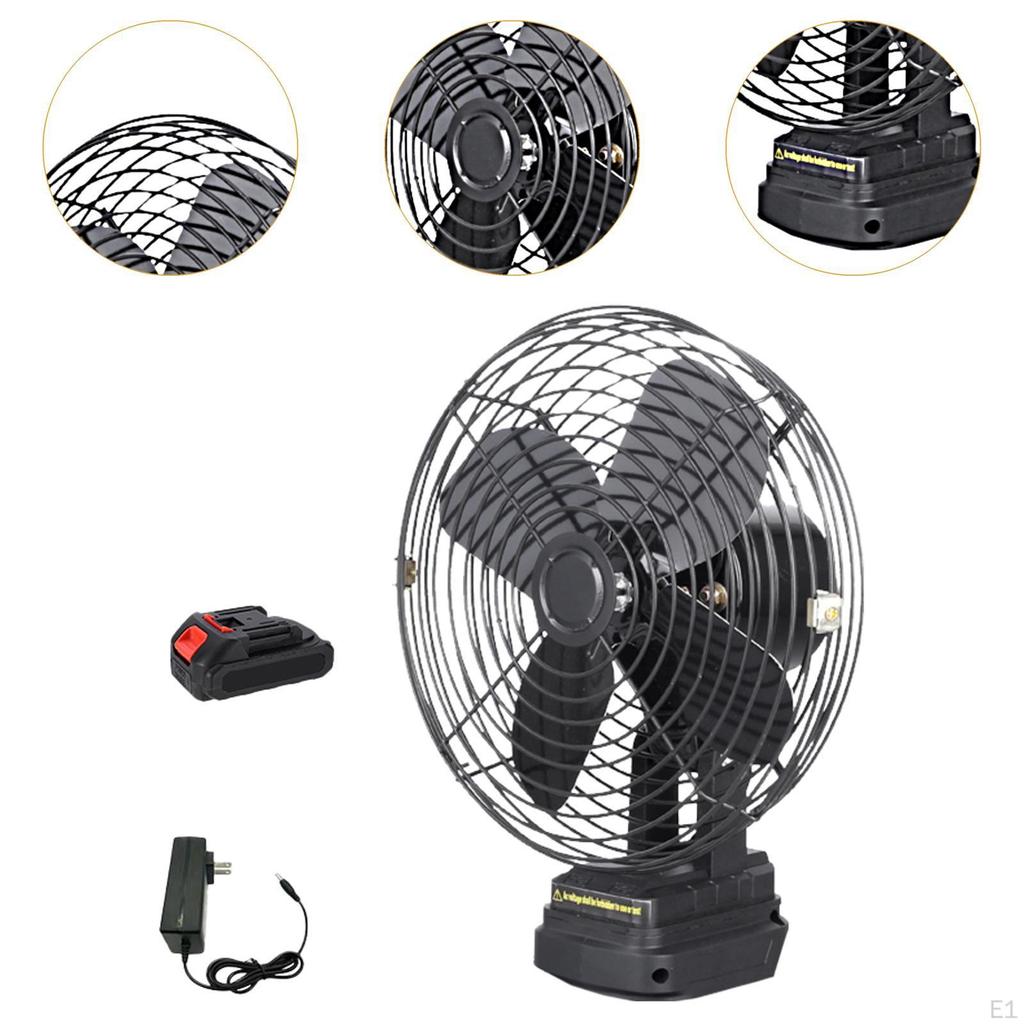 Camping Fan Cordless Essentials Accessories with 2 Speeds Portable Rechargeable for