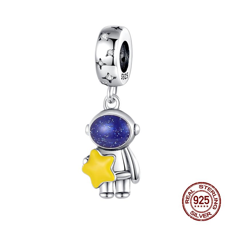100% 925 Sterling Silver Guitar Musician Painter Doctor Career Charm Bead Fit 925 Original Bracelet DIY Souvenir Jewelry