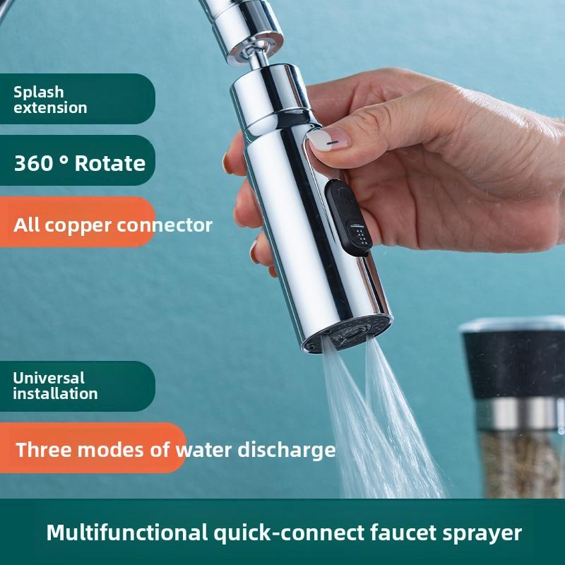 Kitchen Faucet Pull-out Faucet Water Outlet, Showerhead Small Waist Blade Water Outlet, Multi-functional Faucet, Universal