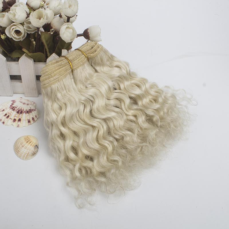 20CM Length 500CM Wool Curly Doll Hair Weft Kinky Curly Wool Material Doll Wigs Extension Handmade Diy Doll Accessories