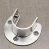 2pcs Closet Rod Holder Socket Flange Rod Holder U Shape Closet Rod Bracket Black 25mm Wardrobe Rail End Supports Curtain Rail Holder