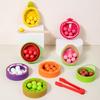 Color Educational Wooden Matching Toy With Fruit Bead Clips For Learning Early