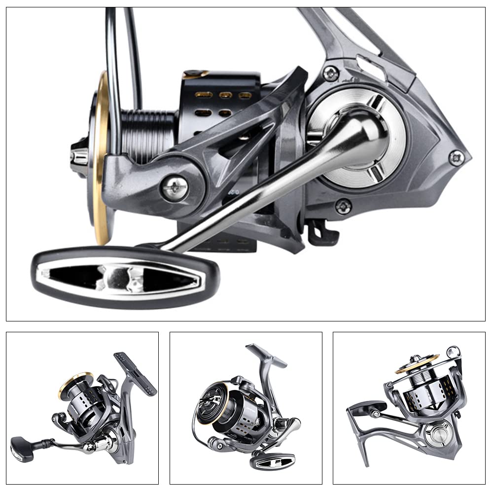 LNJLQW Spinning Reel Bait Reel Sea Reel Left and Right Interchangeable Reel Comfortable Freshwater Saltwater Fishing Ideal for Beginners DA3000