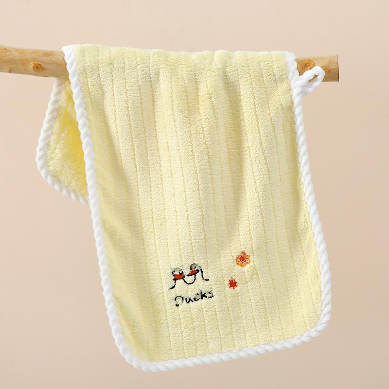 Roztomilé ručníky Koupelnové ručníky se závěsnou smyčkou Mikrovlákno Coral Fleece Absorbent do kuchyně Koupelna Ložnice