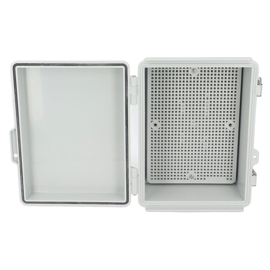 Electrical Junction Box IP67 Plastic Enclosure Weatherproof Electrical Project Case with Stainless Steel Hinge for