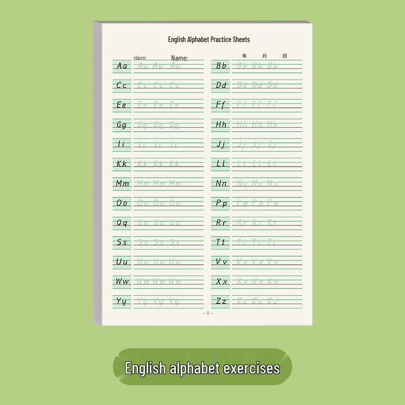 Alphabet & Pinyin Tracing Practice Book for Kindergarten to Grade 2