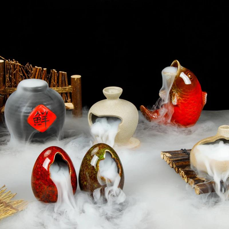 Decoration Shop Plate Ceramic Kitchen Household Tableware Japanese Sashimi Sushi Small Can Egg Bottle Dry Ice Cup Creative Plate