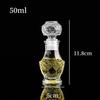 European Style Transparent Glass Carved Small Wine and Liquor Bottle/Vase