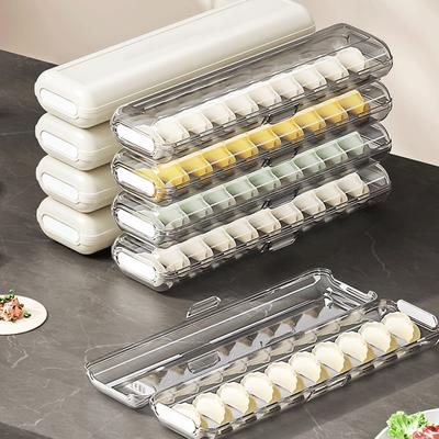 Dumpling Box With Side Buckle Large Capacity Food Fresh-keeping Box For Home