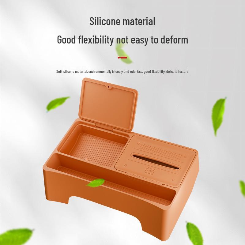 Silicone Anti-Shake Storage Box for Yu7 Screen Rear Compartment