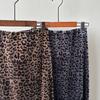 Vintage Leopard Velvet Half-Skirt Women Autumn High Waist Slim Fit Bodycon A-Line Long Dress