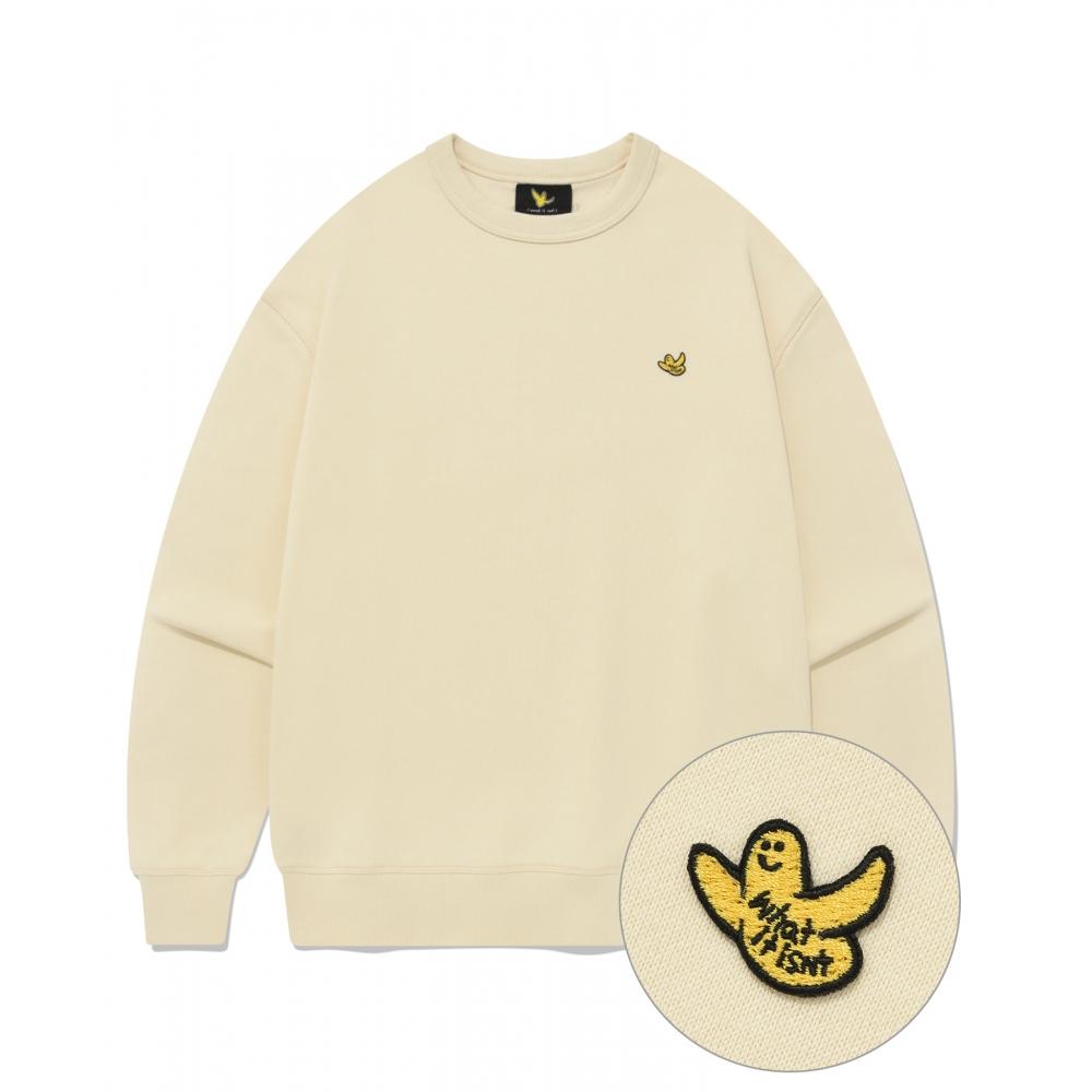 

WHATITISNT New Angel Wappen Sweatshirt Ivory