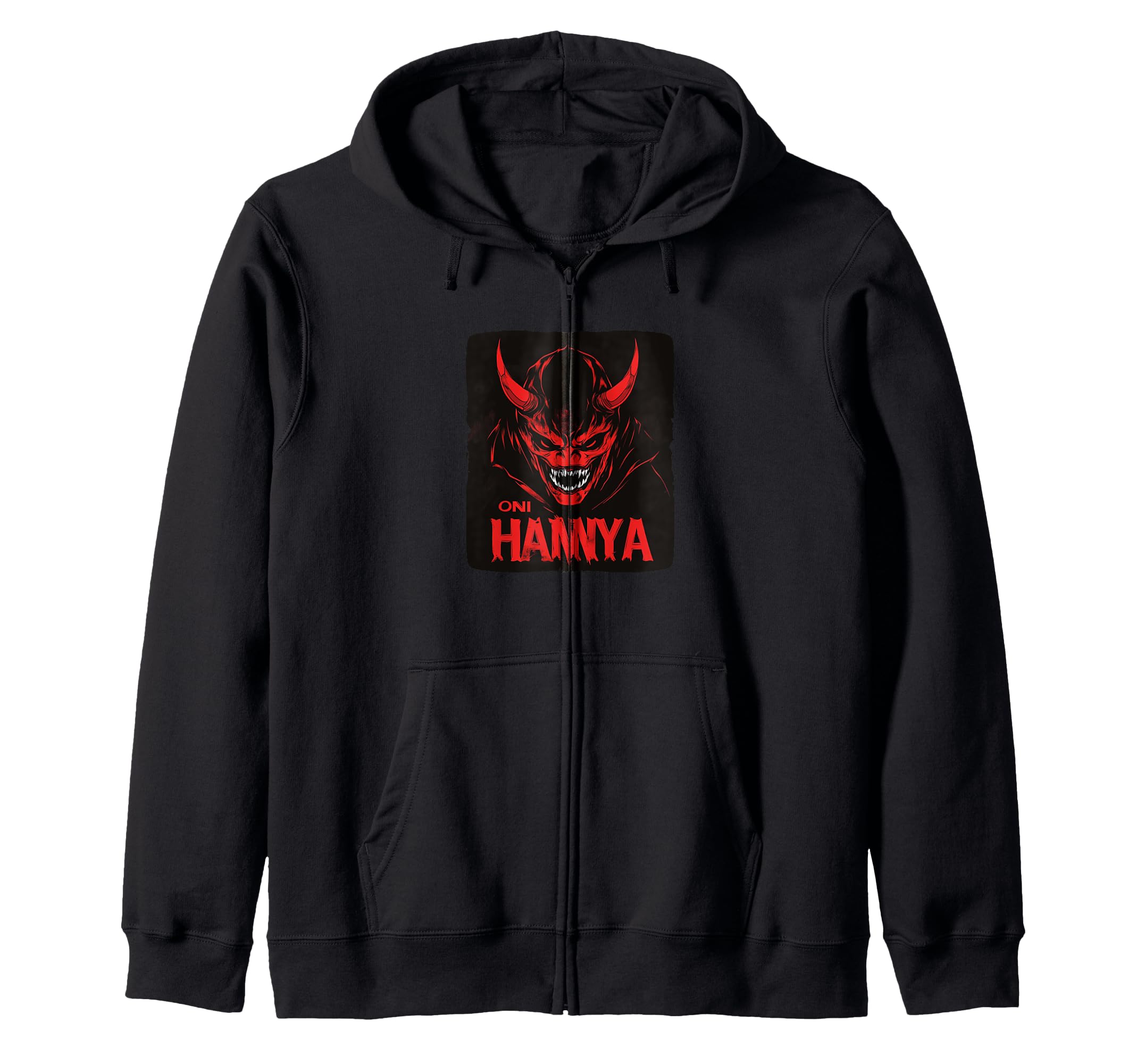 Demon, Hannya, Monster, Mask Costume, Zip-up Hoodie