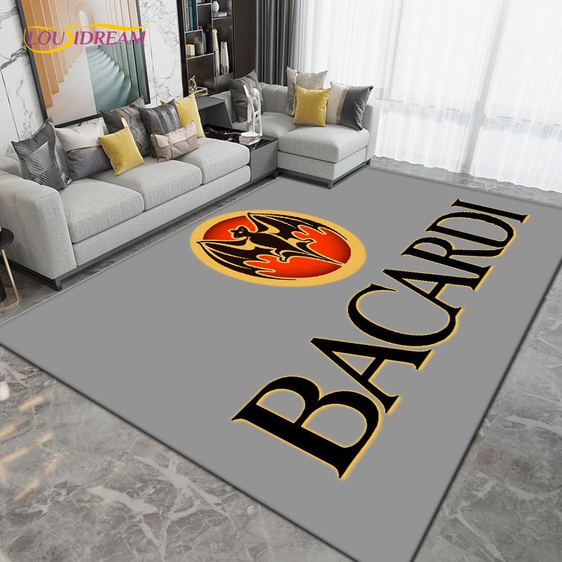 Bacardi Rum Area Rug Large Carpets Rugs for Living Room Bedroom Bedside Kids Room Decoration,Kitchen Bathroom Anti-slip Mat Gift