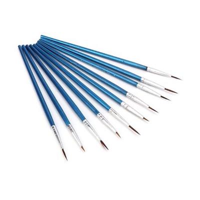 10Pcs Nylon Hair Artist Paint Tool Watercolor Fine Head Point Tip Brushes Set