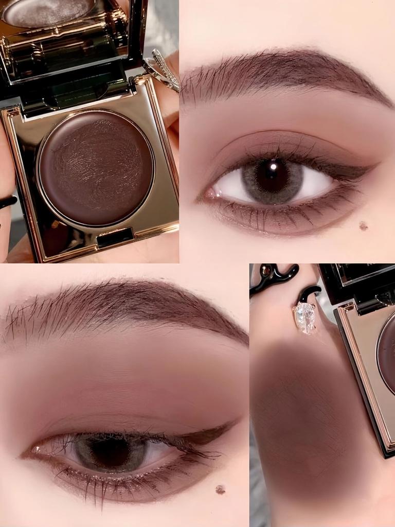Autumn and Winter Low-Saturation Natural Brown Water-Gloss Cream Blush That Enhances Complexion Naturally, Multi-Use for Contouring