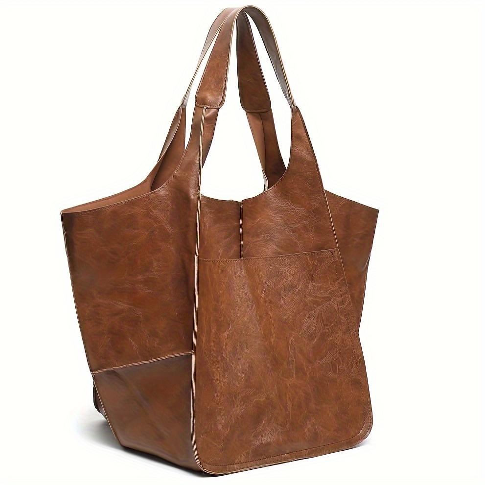 Geantă nouă simplă de damă, geantă de umăr, geantă tote moale de mare capacitate, potrivită pentru cumpărături și naveta zilnică