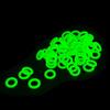 Glow-in-the-Dark Silicone O-Rings for Tent Pegs (100-Pack)