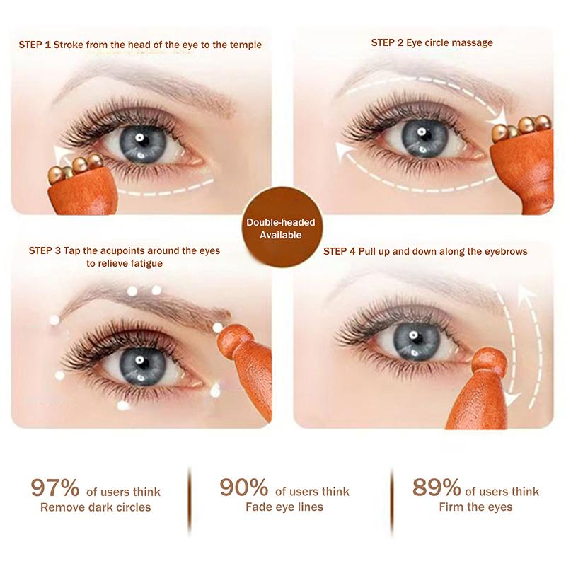 Lotus Seedpod Shape Massager Facial Physiotherapy Tool Sandalwood Face Eye Massage Tools Gua Sha Face Skin Care Massage Sticks