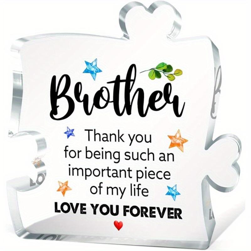 "Important Piece" Brother Puzzle - Thank You Acrylic Gift from Sister