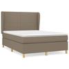 Maison Exclusive - Sommier à lattes de lit avec matelas Taupe 140x200 cm Tissu
