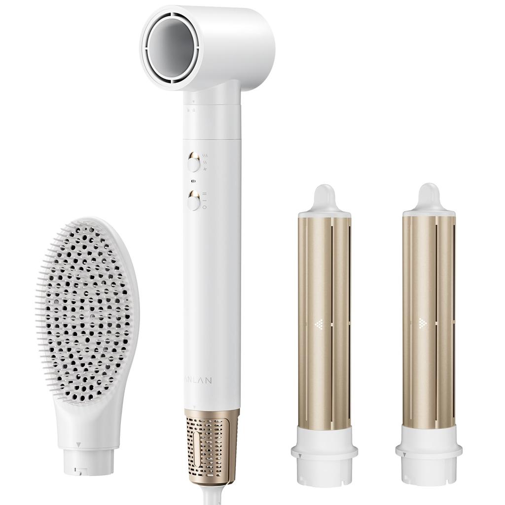 In Beautiful Hundred ANLAN Multi Curl Kuru Kuru Large Air Vysokorychlostní vlasy Rychlý hydratační rovný tepelný kartáč 200 milionů Negativní 3 úrovně