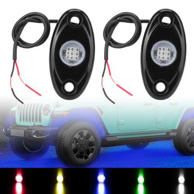 Underbody Glow For Jeep Atv Suv Offroad Car Truck Yacht 1 Pair LED Rock Lights 5 Colors Waterproof