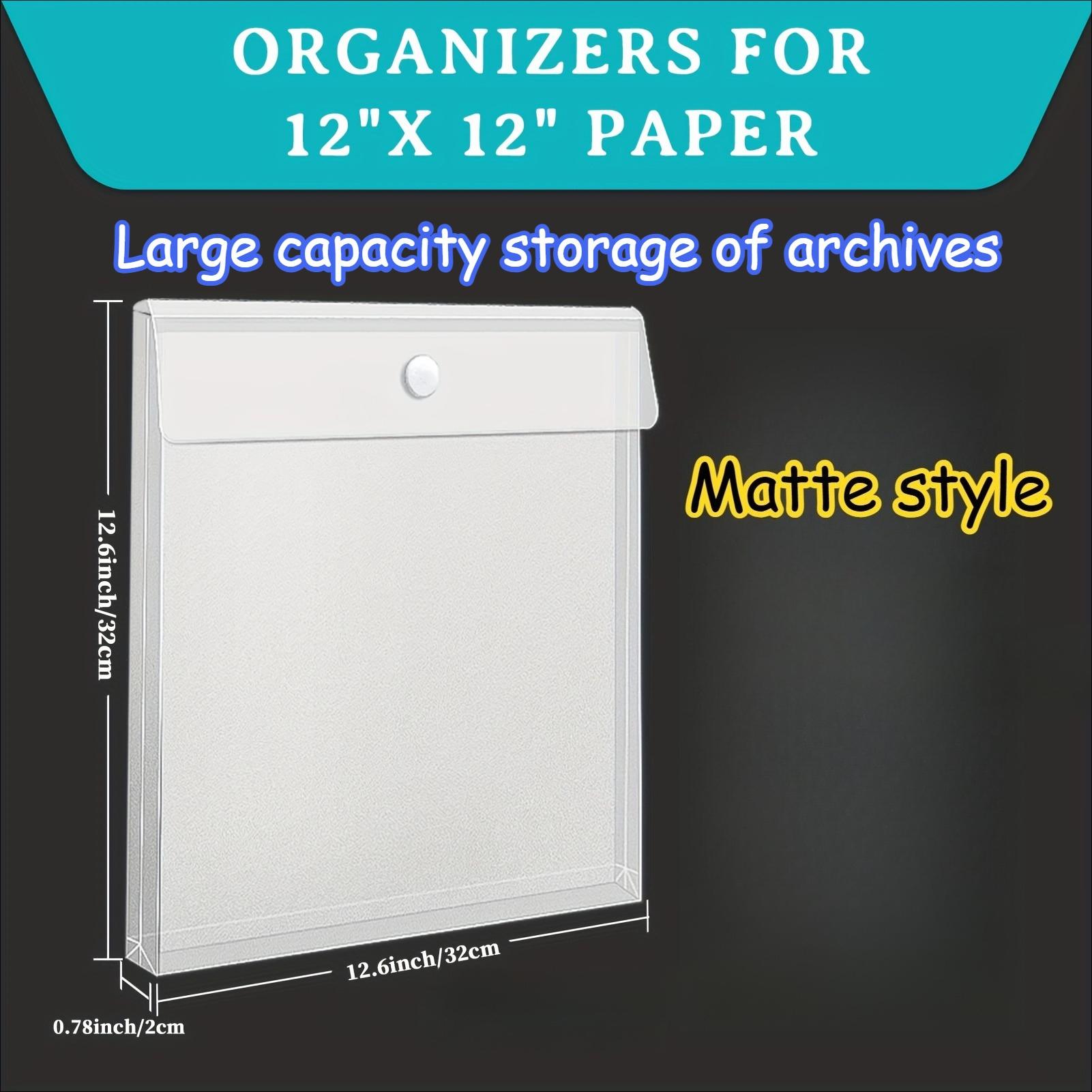 

10 шт. Прозрачные пластиковые органайзеры для скрапбукинга с застежкой на липучке, 12x12, большой вместимости, для хранения товаров для рукоделия