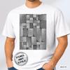 Composition In Gray T-Shirt, Theo Van Doesburg Inspired, De Stijl Art Shirt, Minimalist Abstract Graphic Tee, Modern Art Gift